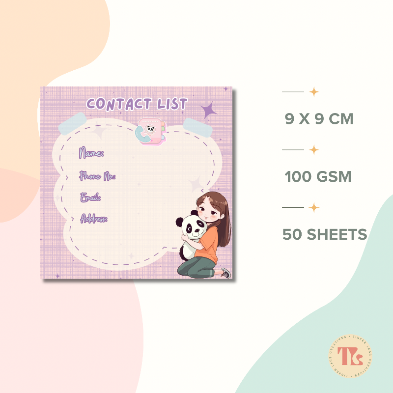 Purple Panda Series 1 | A6 Notepad