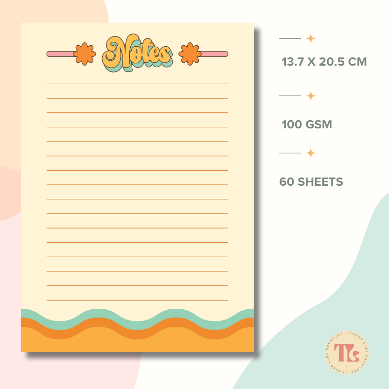 Notepad- Fold Duo Refill - Groovy Vibes