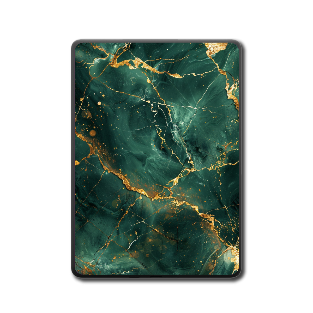 Emerald Gilded Kindle and Kobo e-reader skin back view