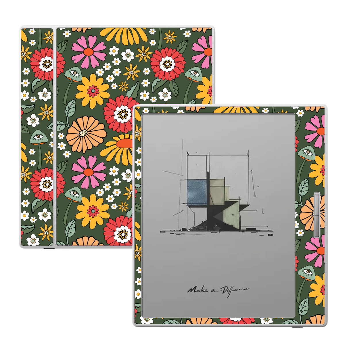 Mystic Garden floral skin for Boox Go Color 7 and Boox Palma e-readers