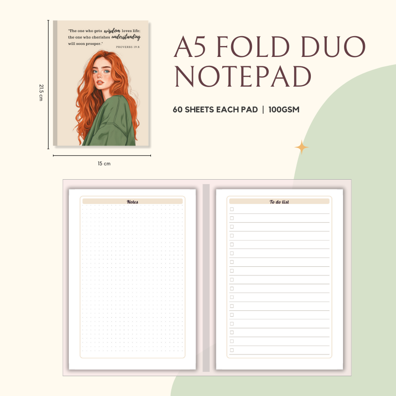 Notepad - Fold Duo Planner - Proverbs Collection