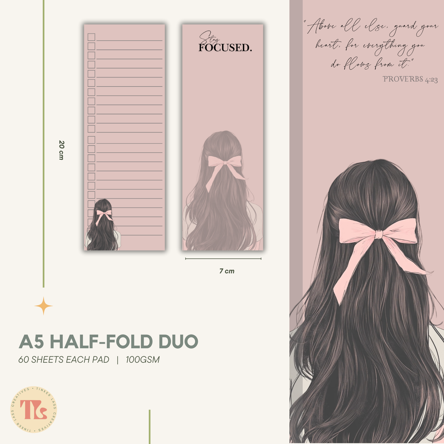 Notepad - Half Fold Duo Planner - Proverbs Collection