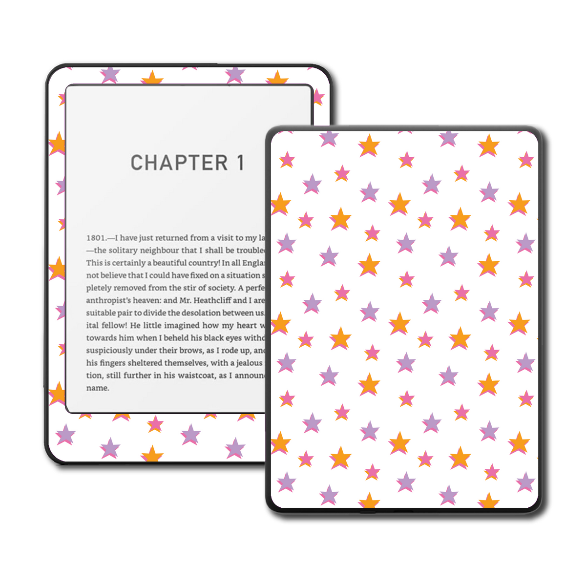 Star Burst Kindle and Kobo e-reader skin mockup