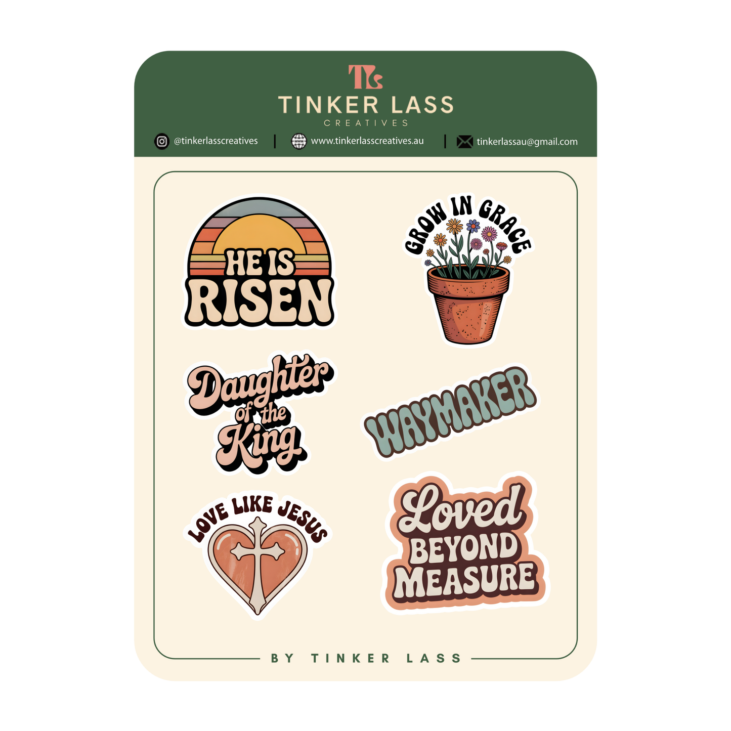 Sticker Sheet - He Is Risen