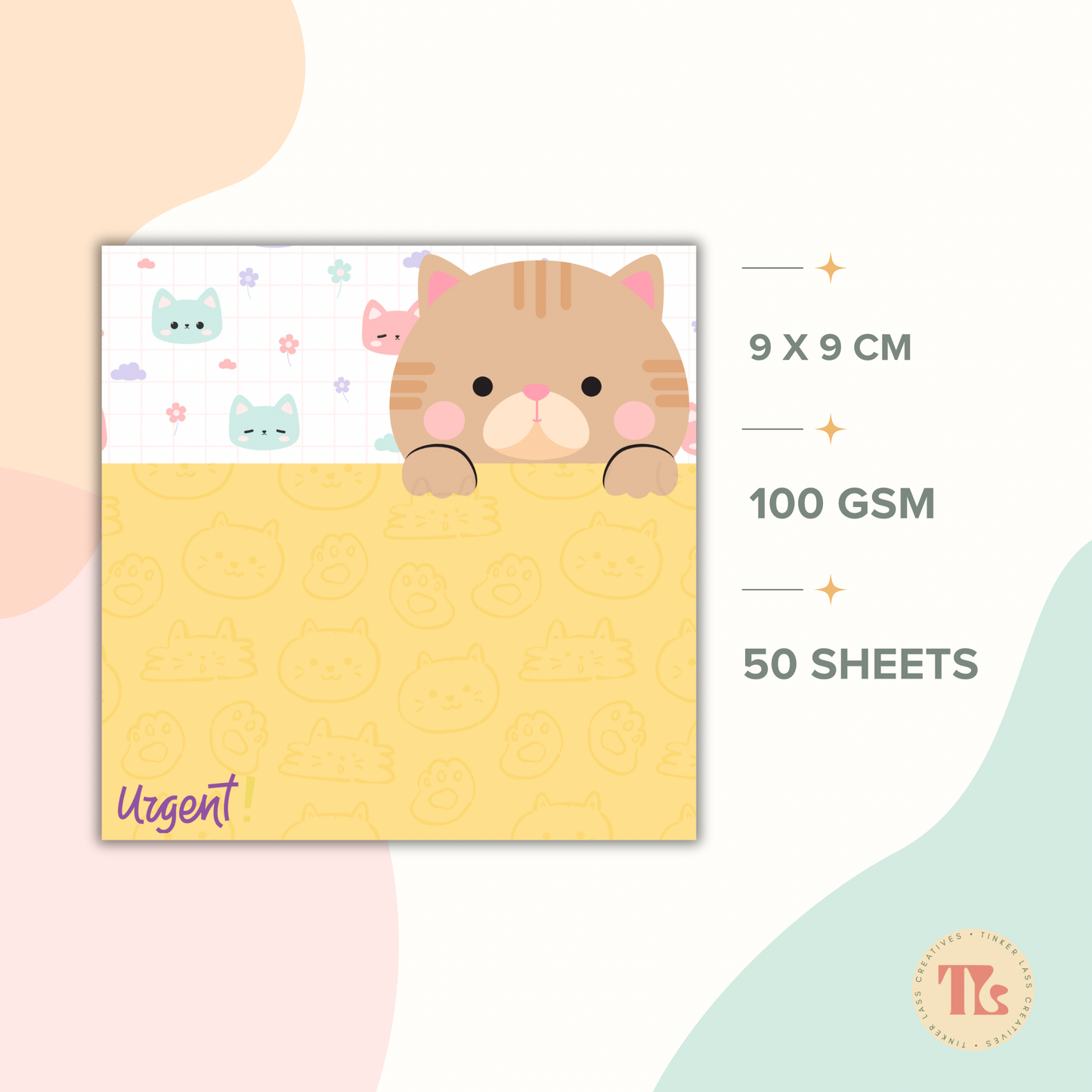 Notepad - Square - Kawaii Cat Series 01