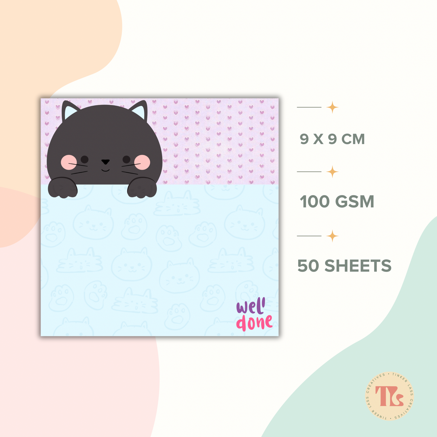 Notepad - Square - Kawaii Cat Series 01