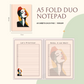 Notepad - Fold Duo Planner - Abstract Silhouette Series 01