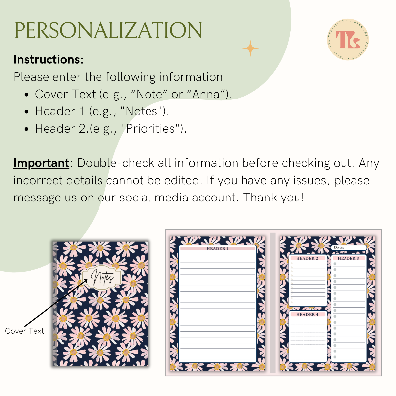 Notepad - Fold Duo Planner -Floral Series 01