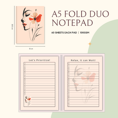 Notepad - Fold Duo Planner - Abstract Silhouette Series 01