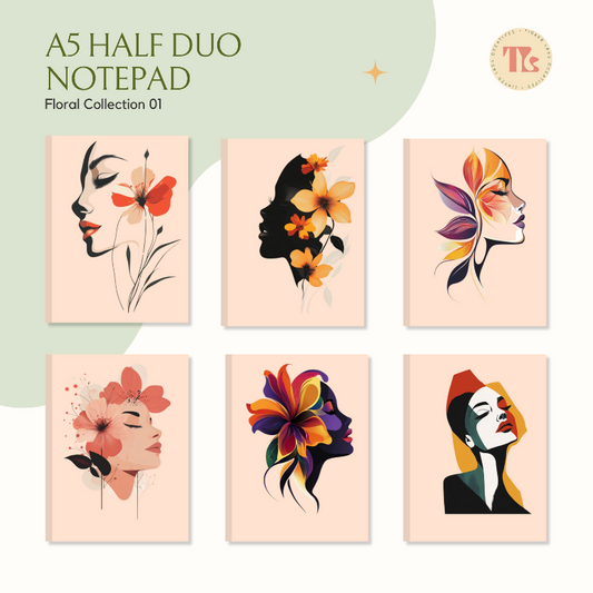 Notepad - Fold Duo Planner - Abstract Silhouette Series 01