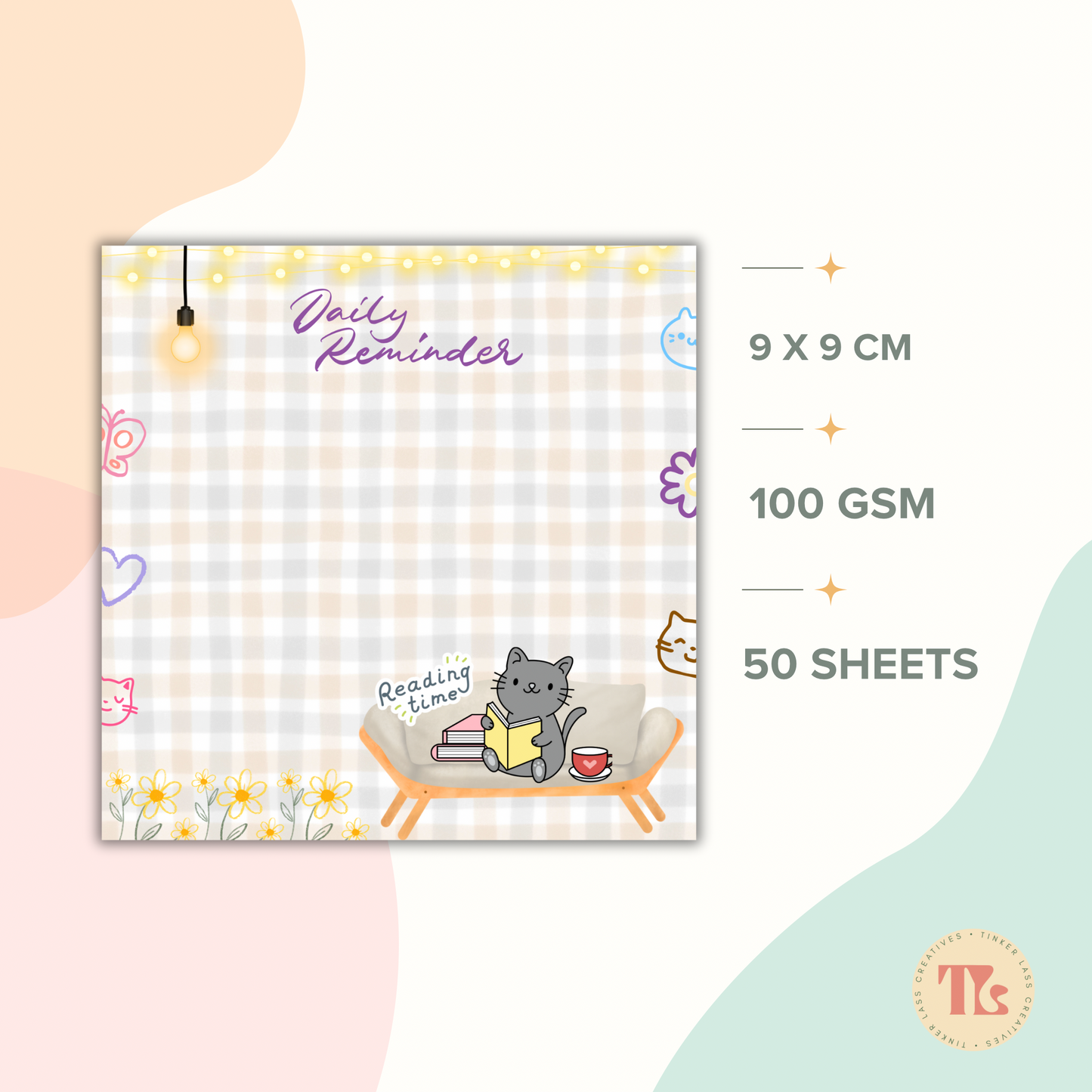 Notepad - Square - Kawaii Cat Series 01