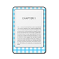 Aqua Picnic e-reader skin front mockup