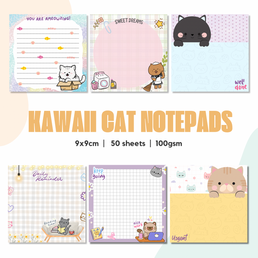 Notepad - Square - Kawaii Cat Series 01
