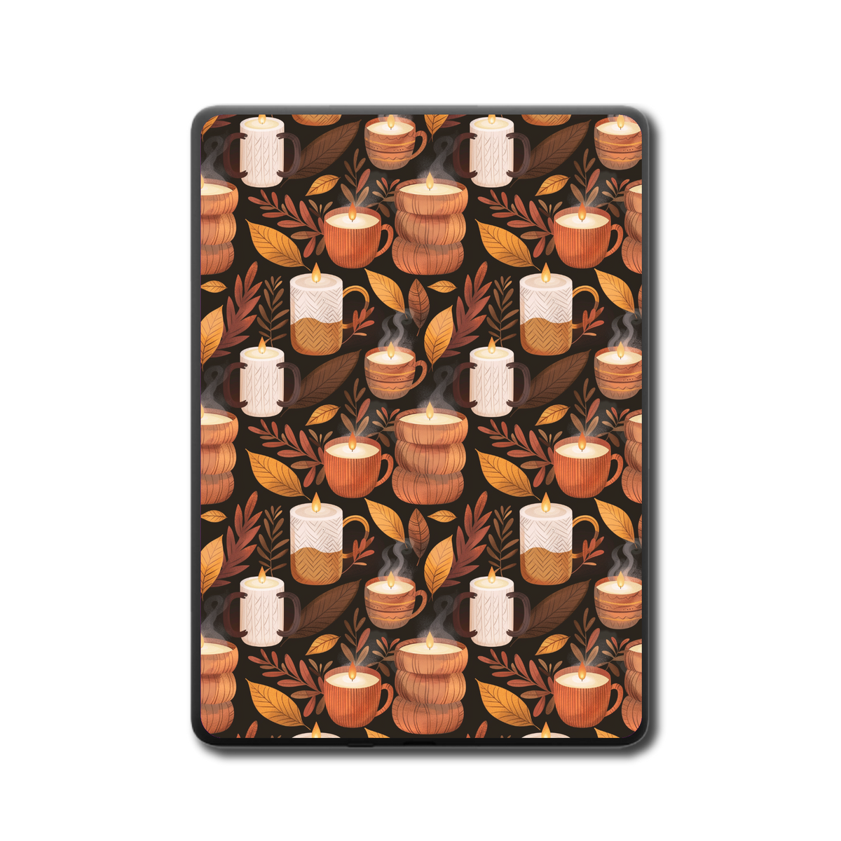 Candle Glow e-reader skin back view
