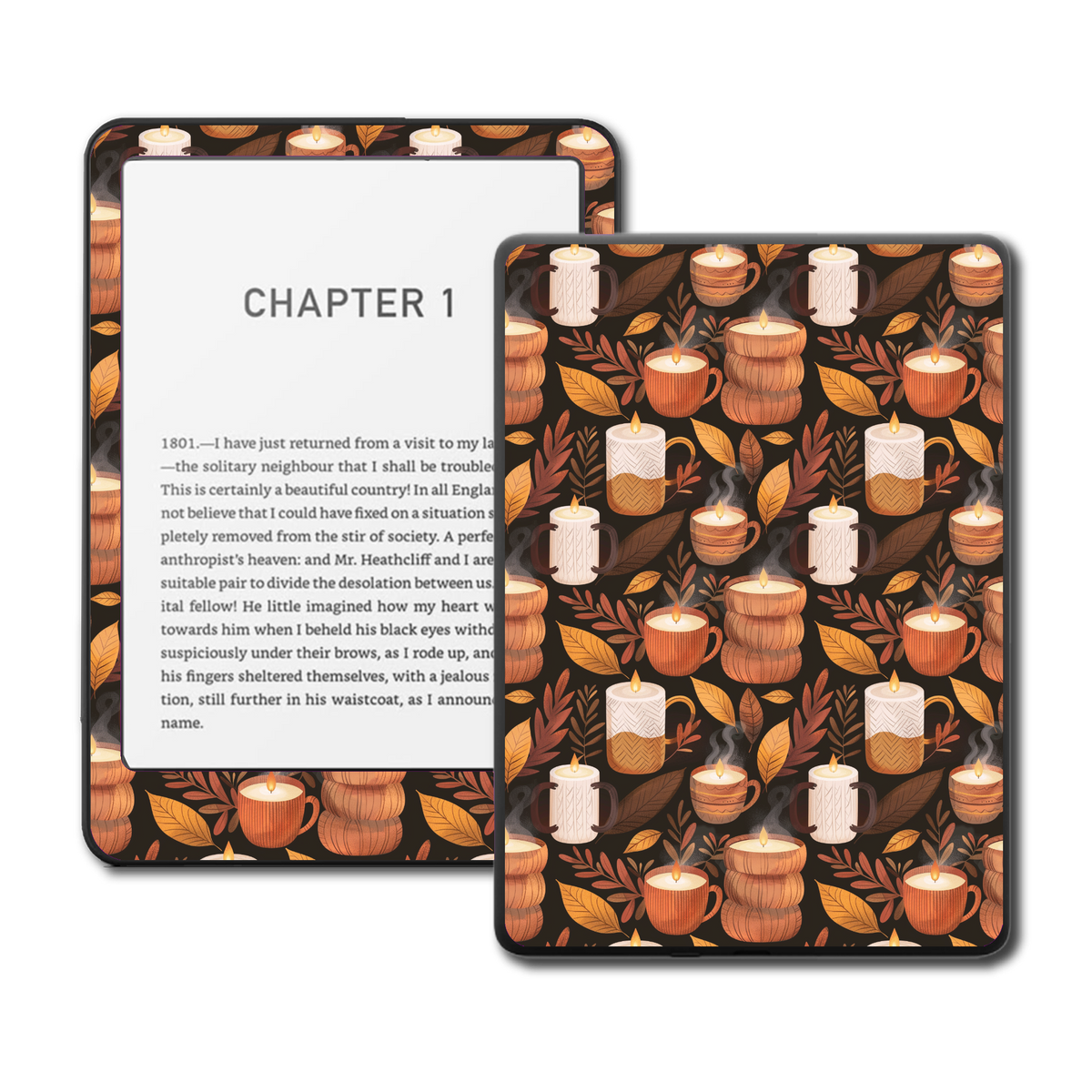 Candle Glow Kindle, Kobo and ColorSoft e-reader skin mockup