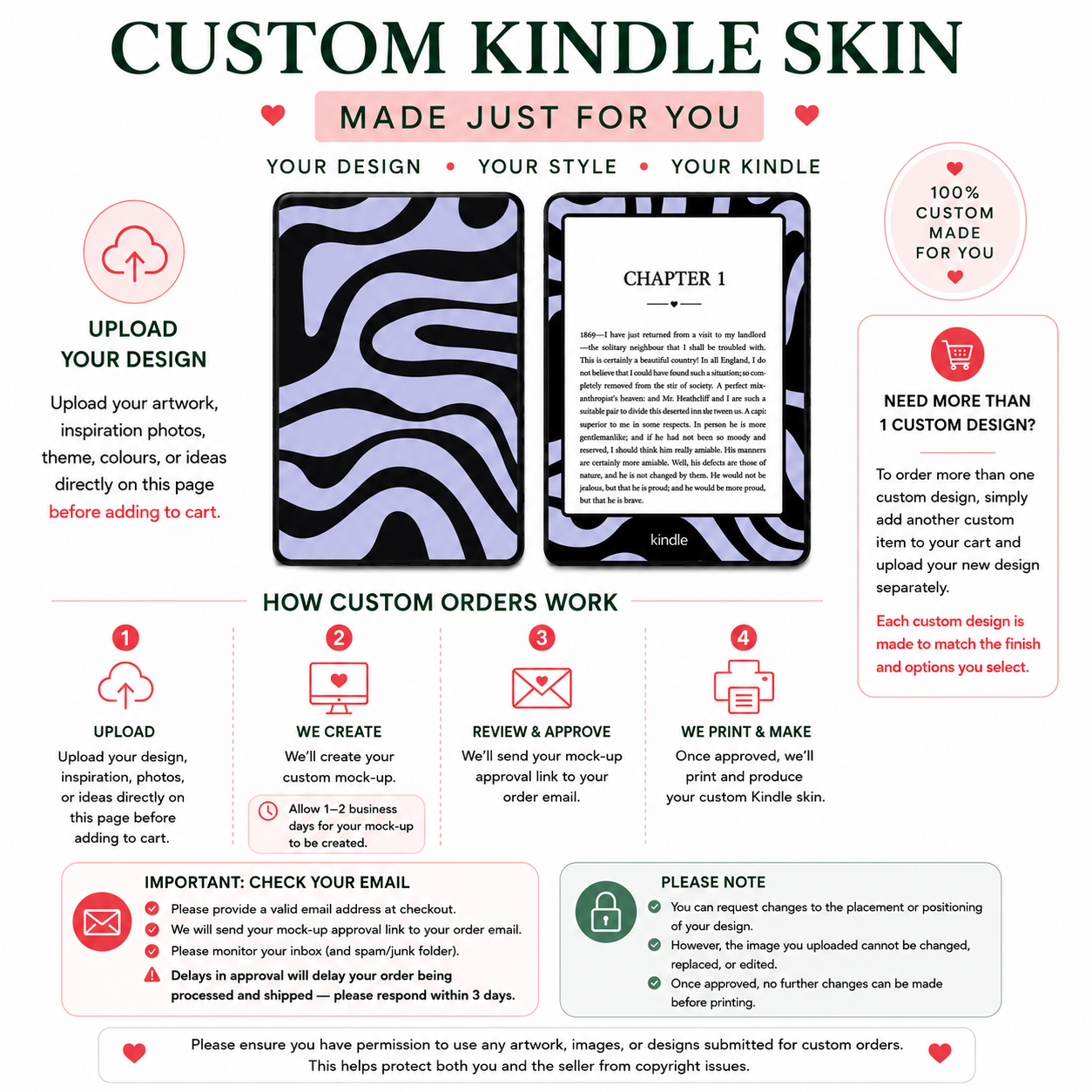 Kindle Skin - Custom Order