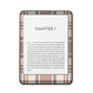 Cocoa Check e-reader skin front mockup