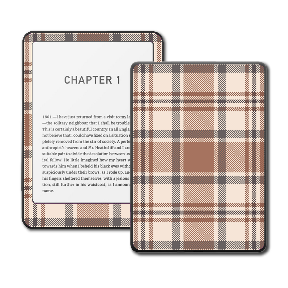 Cocoa Check Kindle Kobo e-reader skin