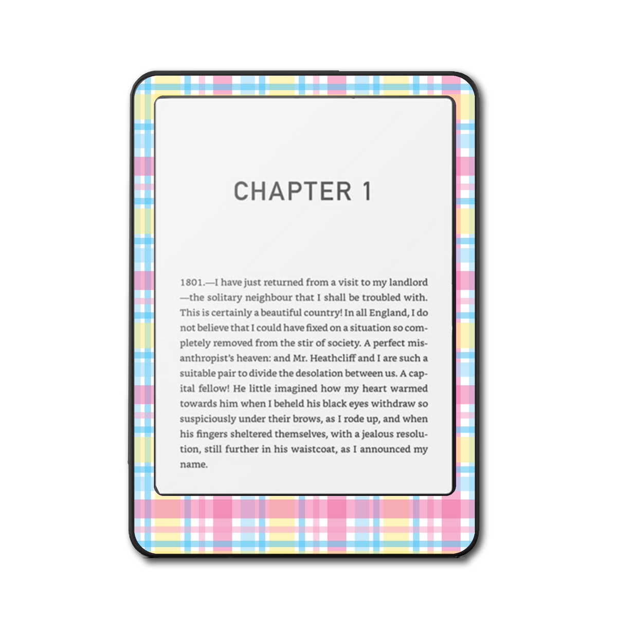 Cotton Candy Cross e-reader skin front mockup