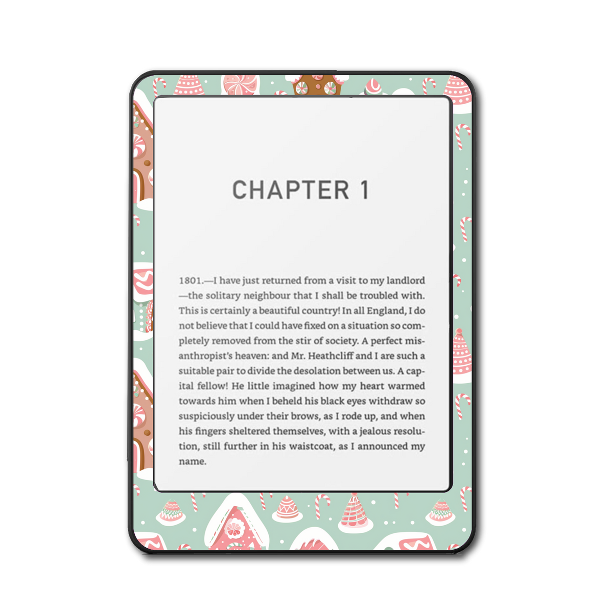 Ginger Village e-reader skin front mockup