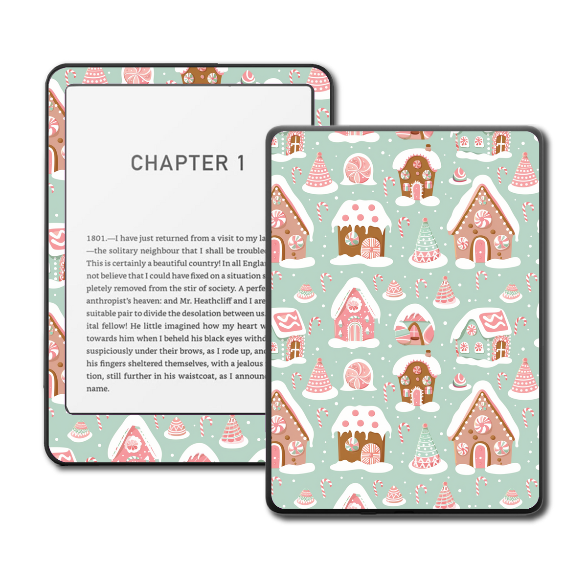 Ginger Village Kindle, Kobo and ColorSoft e-reader skin mockup