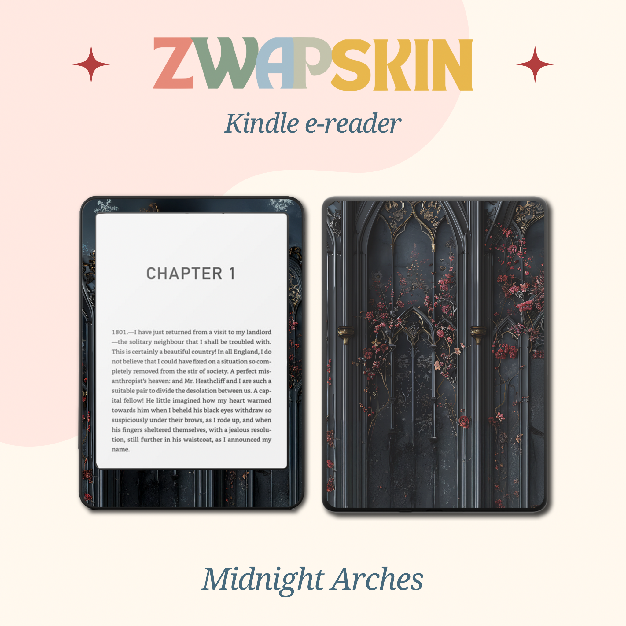 Kindle Paperwhite & ColorSoft Skin – Gothic Bloom | ZwapSkin
