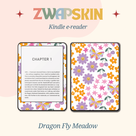 Kindle, Kobo & ColorSoft Skin - Dragonfly Meadow