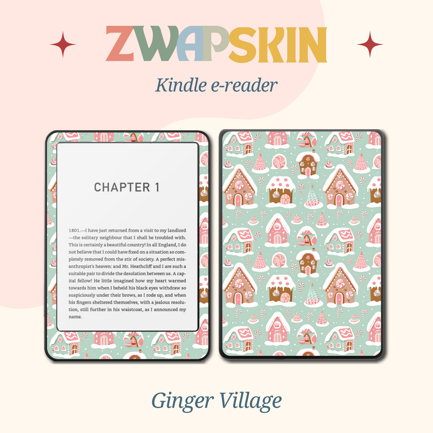 Kindle Skin – Pastel Christmas