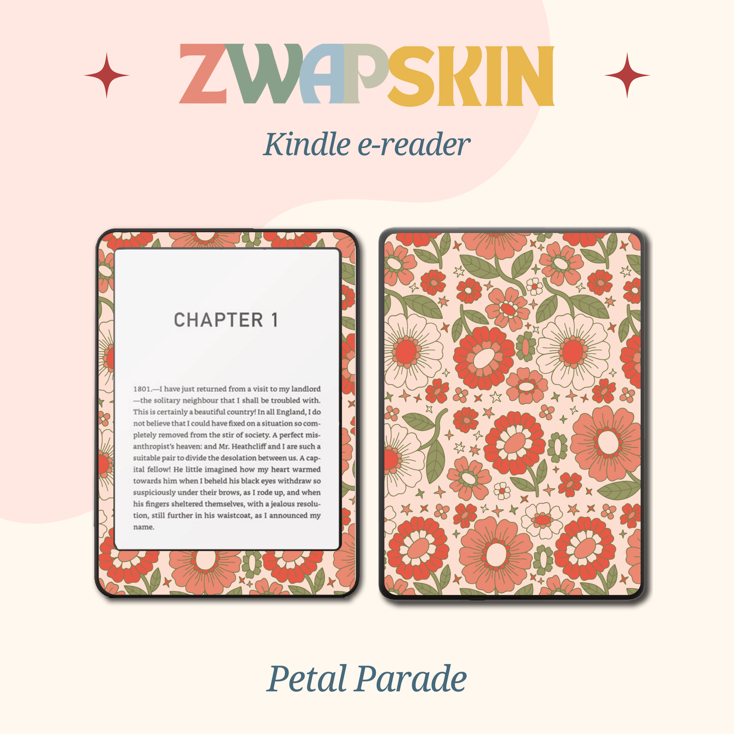 Kindle Skin – Retro Bloom