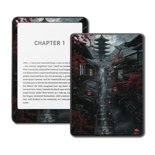 Kindle, Kobo & ColorSoft Skin - Kyoto Obsidian Bloom