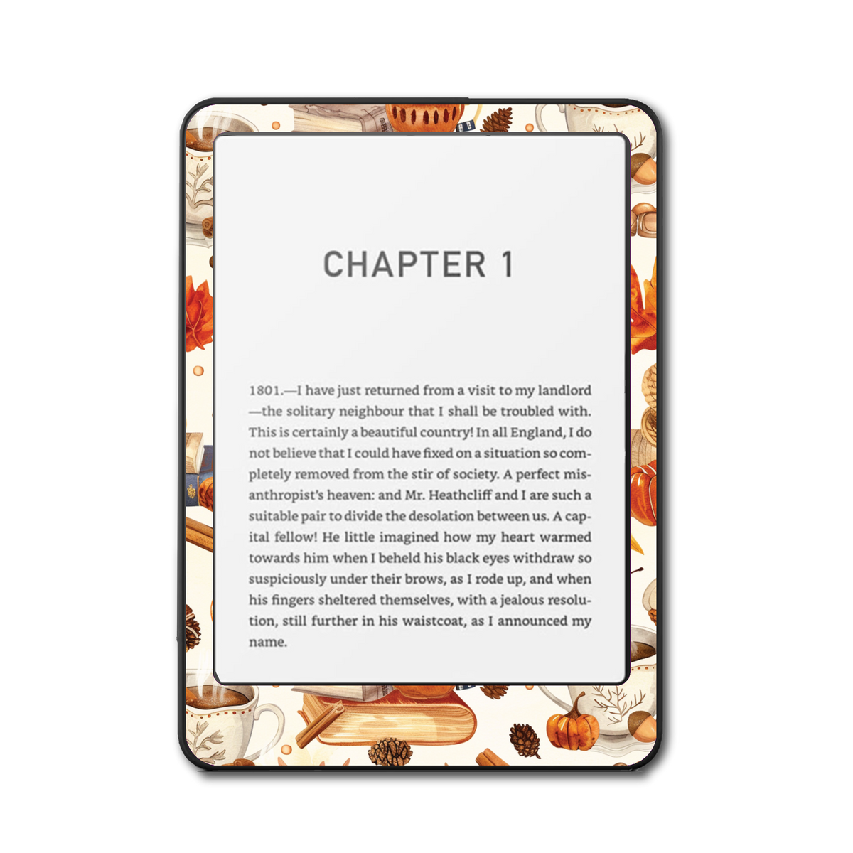 Leaf Brew e-reader skin front view