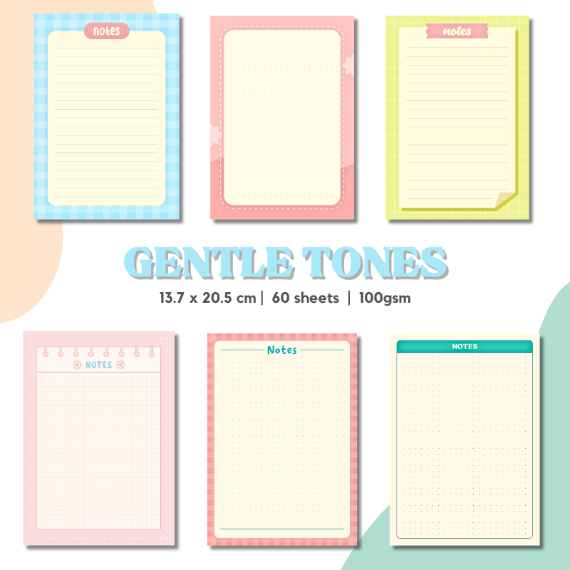Notepad- Fold Duo Refill - Gentle Tones