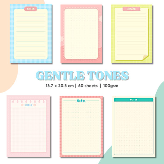 Notepad- Fold Duo Refill - Gentle Tones