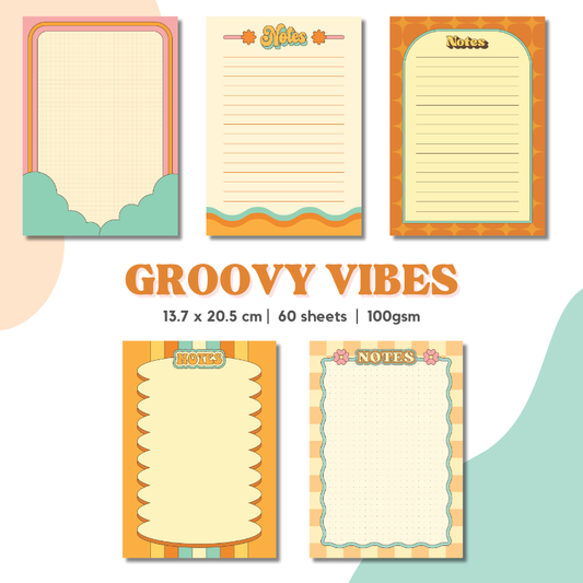 Notepad- Fold Duo Refill - Groovy Vibes
