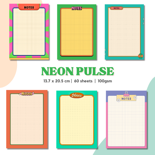 Notepad- Fold Duo Refill - Neon Pulse