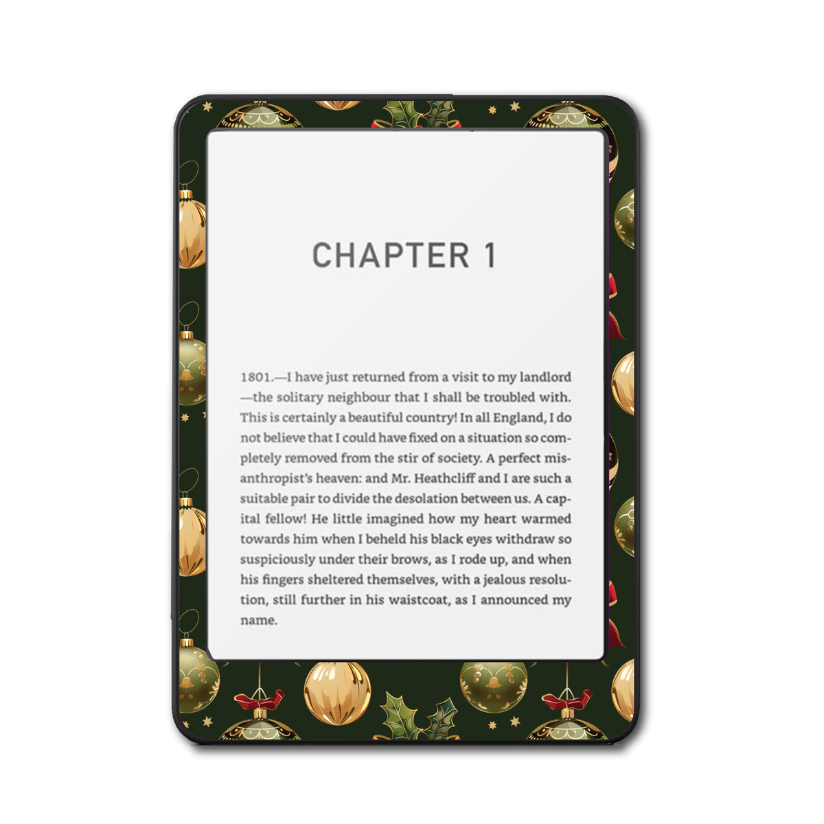 Ornament Glow e-reader skin front mockup