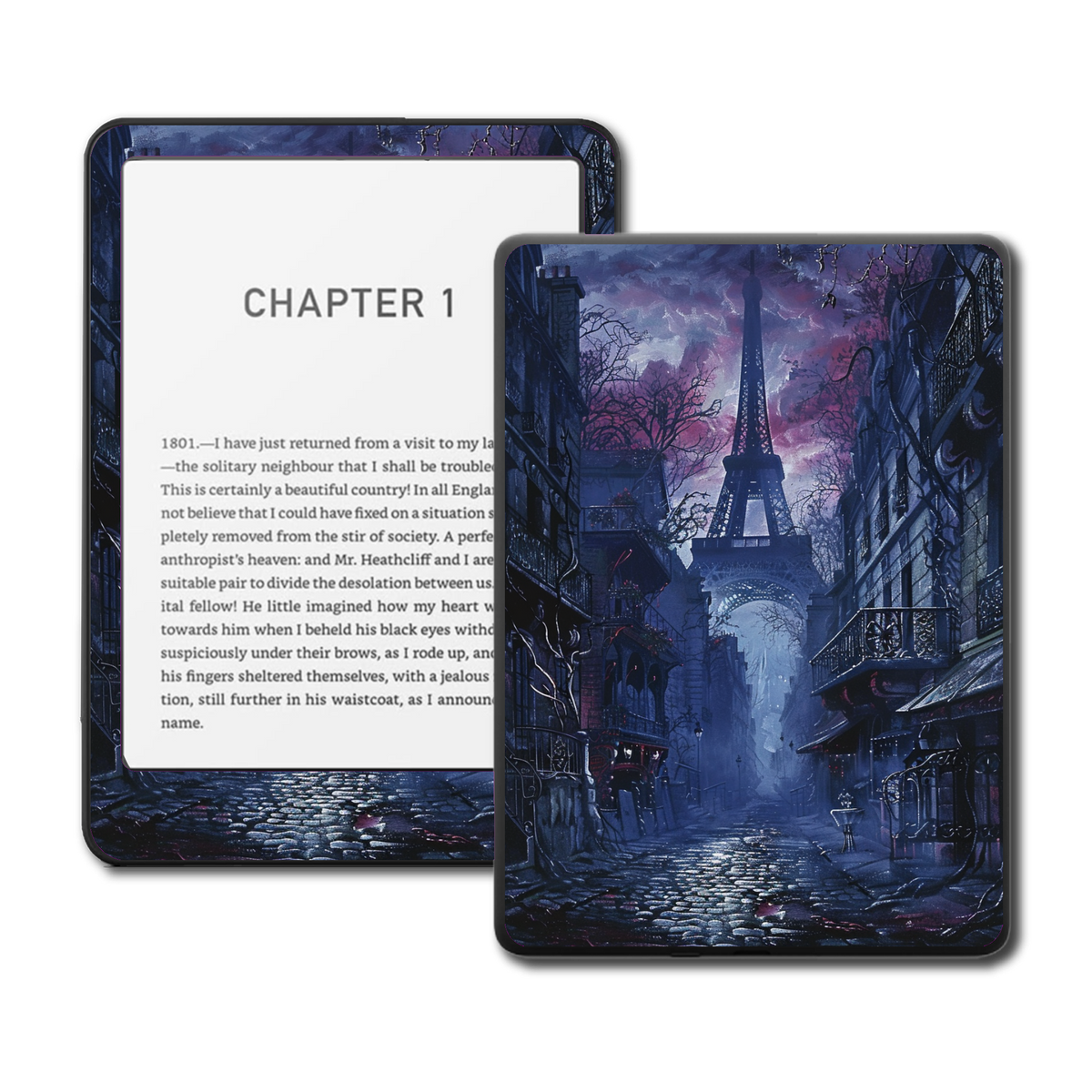 Parisian Shadows Kindle Kobo and ColorSoft e-reader skin