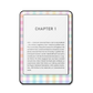 Pastel Plaid Dream e-reader skin front mockup