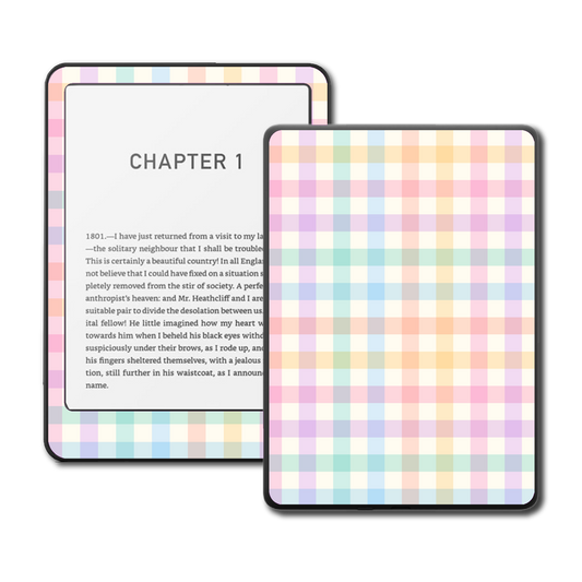 Kindle, Kobo & ColorSoft Skin - Pastel Plaid Dream