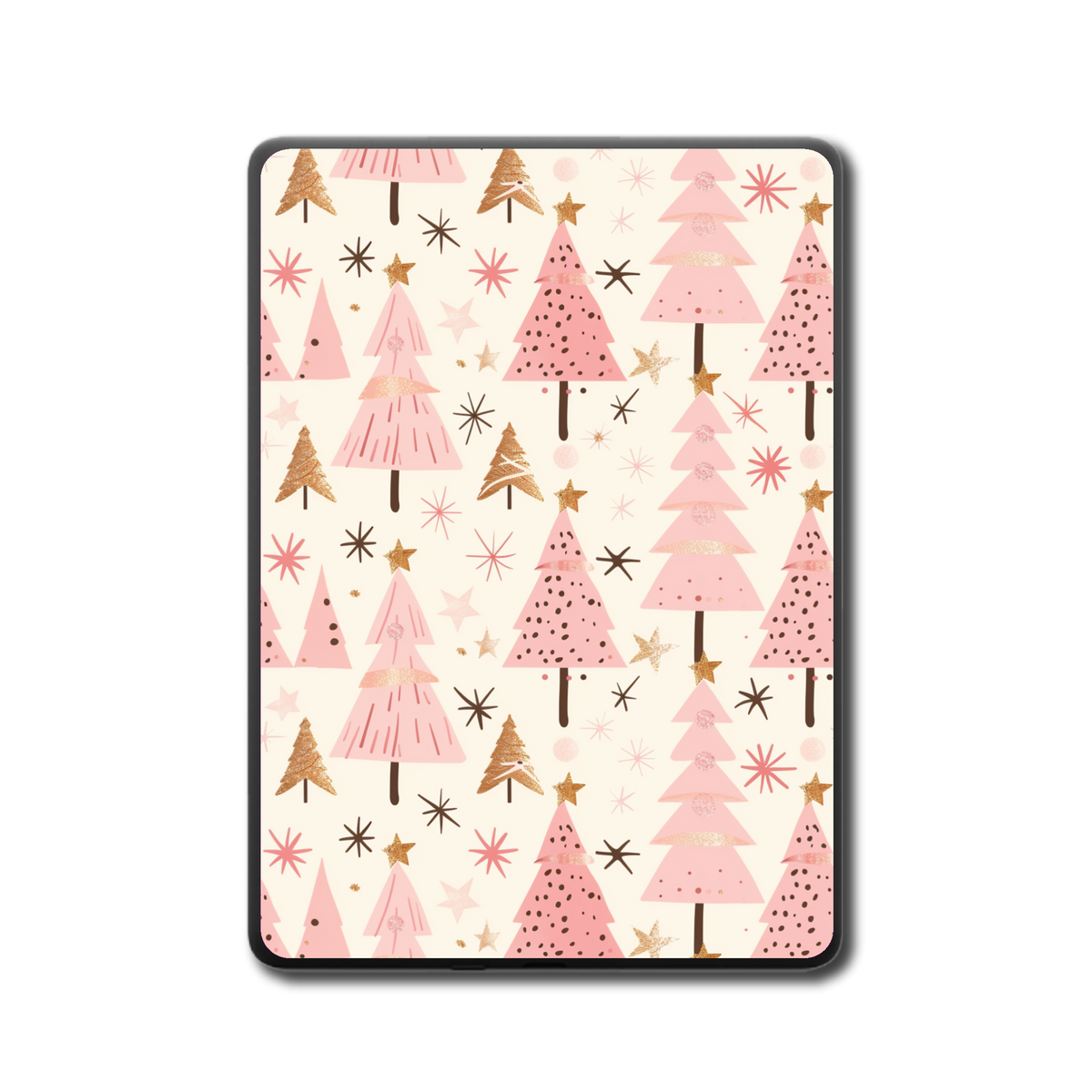 Pink Pines e-reader skin back mockup