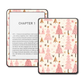 Pink Pines Kindle, Kobo and ColorSoft e-reader skin mockup