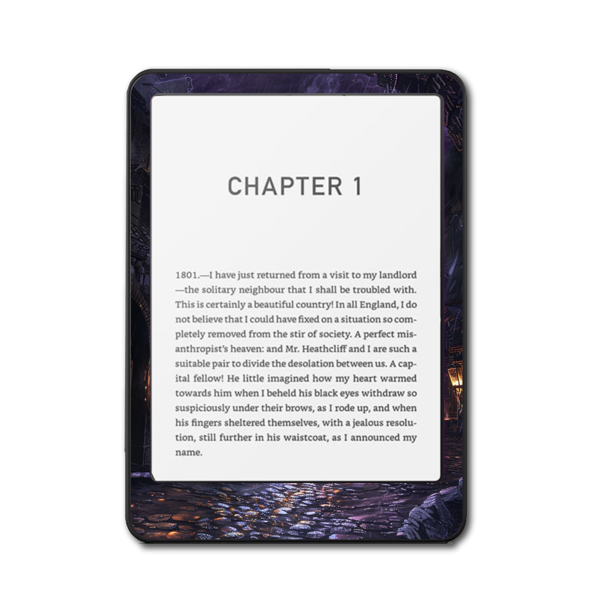 Roman Eclipse e-reader skin front mockup