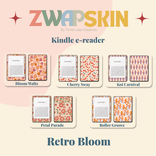 Kindle Skin – Retro Bloom