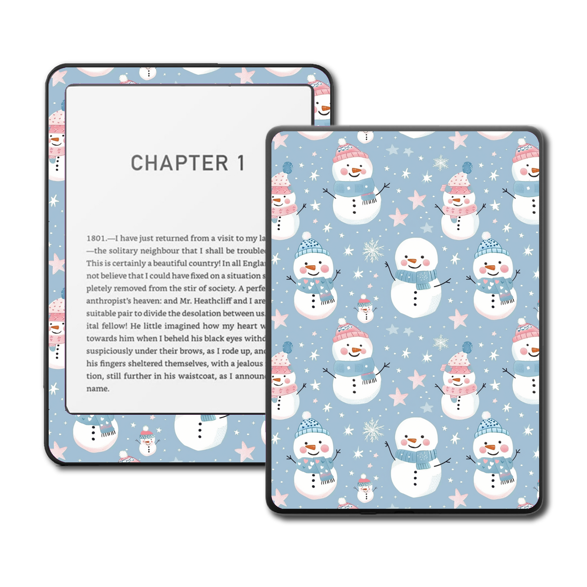 Snow Cuties Kindle, Kobo and ColorSoft e-reader skin mockup