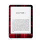Tartan Noir e-reader skin front mockup