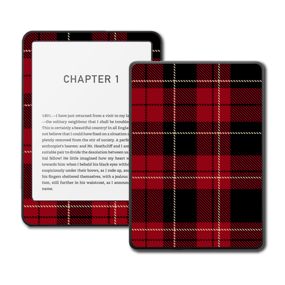 Tartan Noir Kindle Kobo e-reader skin