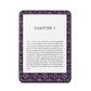Amethyst Lace Kindle, Kobo and ColorSoft e-reader skin - front view