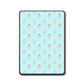 Back view of Kindle e-reader with Aqua Sprigs aqua sprig vinyl skin applied
