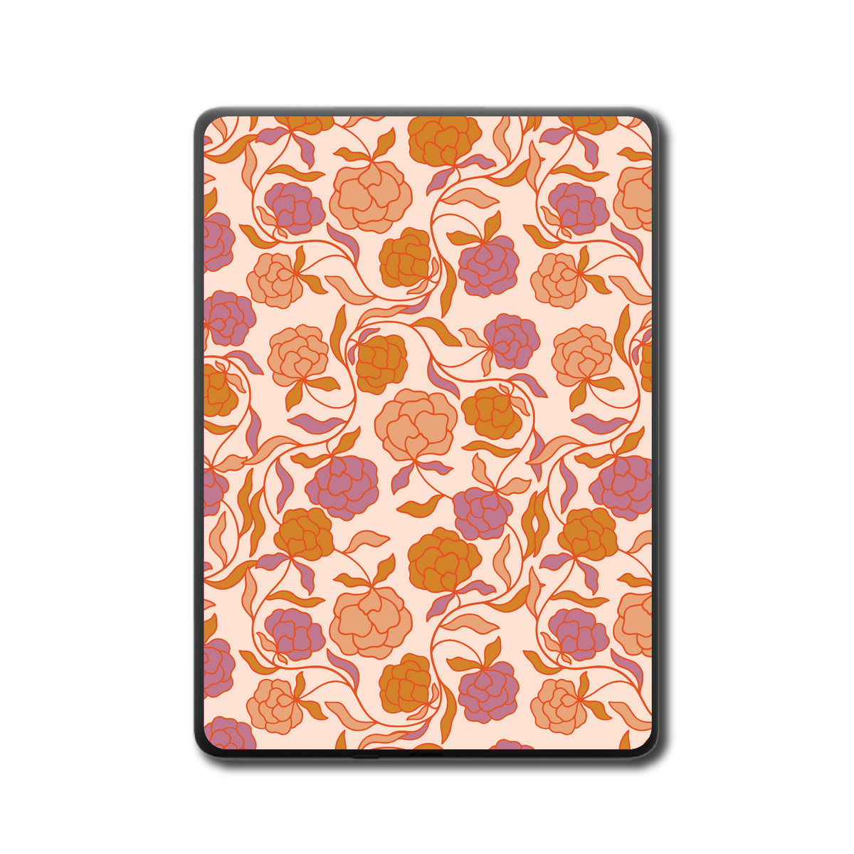 Bloom Waltz Kindle and Kobo e-reader skin back mockup