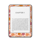 Bloom Waltz Kindle and Kobo e-reader skin front mockup